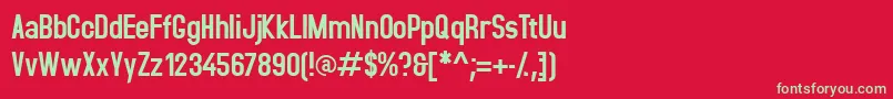 Accidental Font – Green Fonts on Red Background