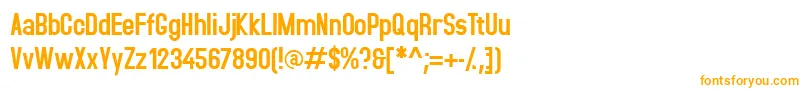 Accidental Font – Orange Fonts on White Background