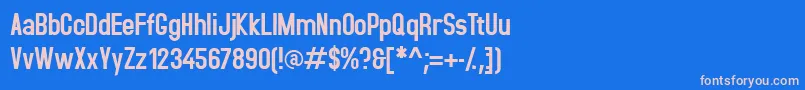 Accidental Font – Pink Fonts on Blue Background