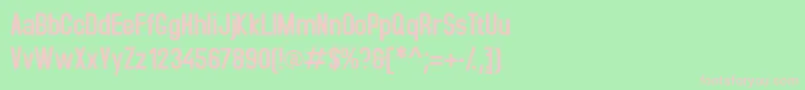 フォントAccidental – 緑の背景にピンクのフォント