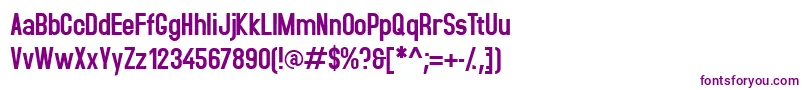 Accidental-fontti – violetit fontit valkoisella taustalla