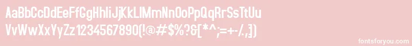フォントAccidental – ピンクの背景に白い文字