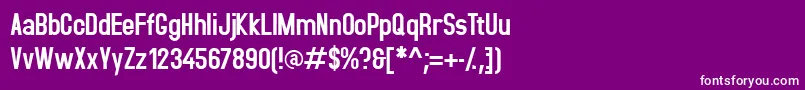 Accidental Font – White Fonts on Purple Background