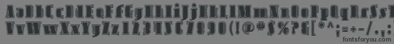 Sfavondaleinline-fontti – mustat fontit harmaalla taustalla