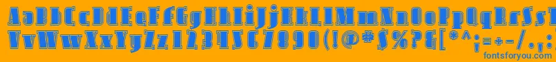 Lisätietoja Sfavondaleinline-fontista Sfavondaleinline-fontti – siniset fontit oranssilla taustalla