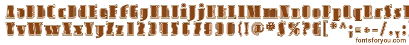 Sfavondaleinline-fontti – ruskeat fontit valkoisella taustalla