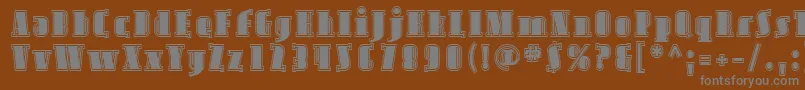 Sfavondaleinline Font – Gray Fonts on Brown Background