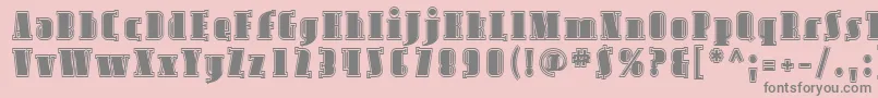 Sfavondaleinline-Schriftart – Graue Schriften auf rosa Hintergrund