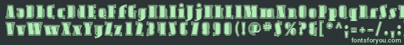 Sfavondaleinline Font – Green Fonts on Black Background