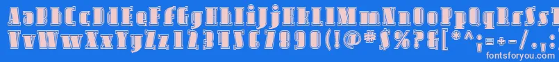 Sfavondaleinline Font – Pink Fonts on Blue Background