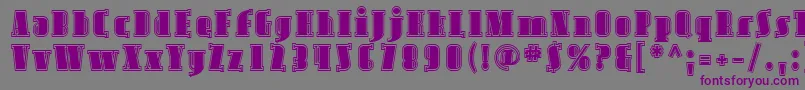 Sfavondaleinline-Schriftart – Violette Schriften auf grauem Hintergrund