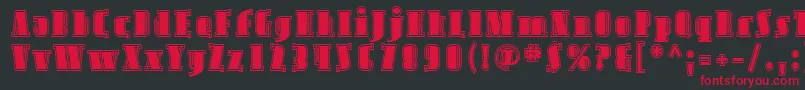 Sfavondaleinline Font – Red Fonts on Black Background