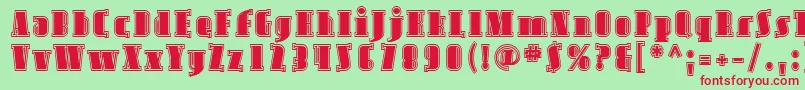 Sfavondaleinline Font – Red Fonts on Green Background