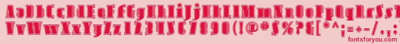 Sfavondaleinline Font – Red Fonts on Pink Background