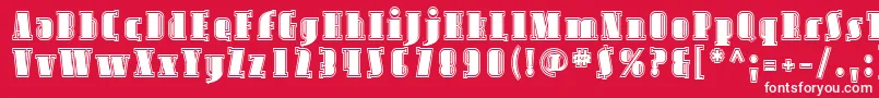 Sfavondaleinline Font – White Fonts on Red Background