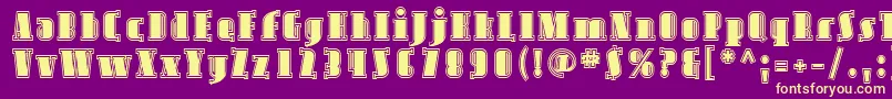 Sfavondaleinline Font – Yellow Fonts on Purple Background