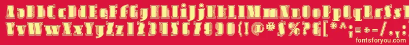 Sfavondaleinline Font – Yellow Fonts on Red Background