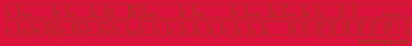 KeyfontusaBold Font – Brown Fonts on Red Background