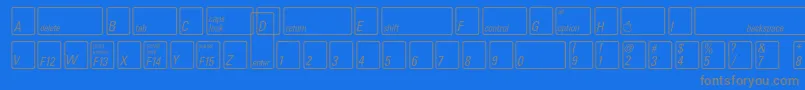 Шрифт KeyfontusaBold – серые шрифты на синем фоне