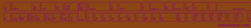 KeyfontusaBold Font – Purple Fonts on Brown Background