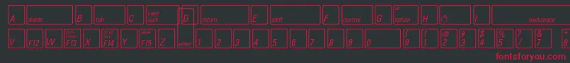 Шрифт KeyfontusaBold – красные шрифты на чёрном фоне