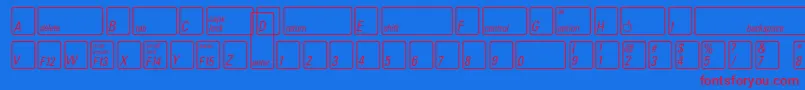 Шрифт KeyfontusaBold – красные шрифты на синем фоне