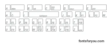 Überblick über die Schriftart KeyfontusaBold