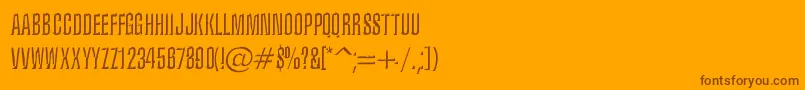 IronLung Font – Brown Fonts on Orange Background
