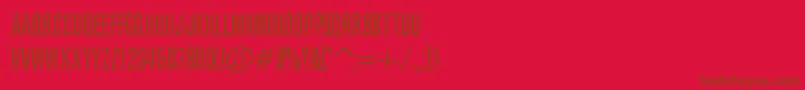 Weitere Informationen zur IronLung-Schriftart IronLung-Schriftart – Braune Schriften auf rotem Hintergrund
