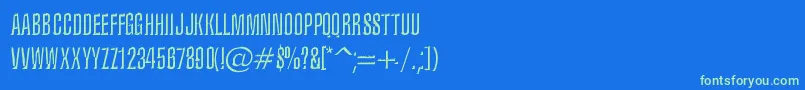 Więcej informacji o czcionce IronLung Czcionka IronLung – zielone czcionki na niebieskim tle