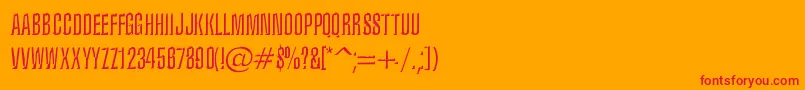 Weitere Informationen zur IronLung-Schriftart IronLung-Schriftart – Rote Schriften auf orangefarbenem Hintergrund