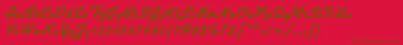 More about GiulioXboldRegular Font GiulioXboldRegular Font – Brown Fonts on Red Background