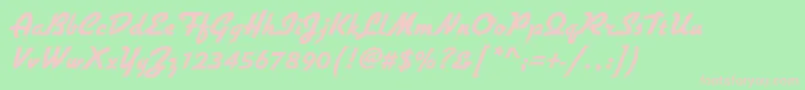 GiulioXboldRegular Font – Pink Fonts on Green Background