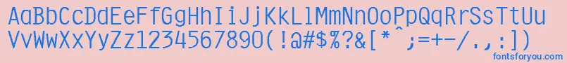 フォントPresentor – ピンクの背景に青い文字