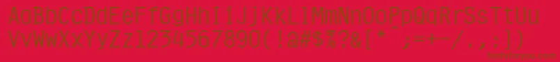 Presentor Font – Brown Fonts on Red Background