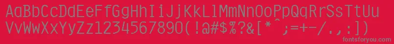 Presentor Font – Gray Fonts on Red Background