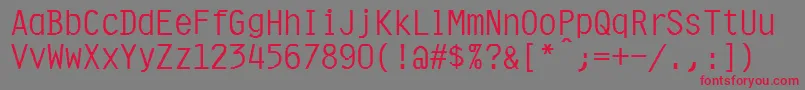 Presentor Font – Red Fonts on Gray Background