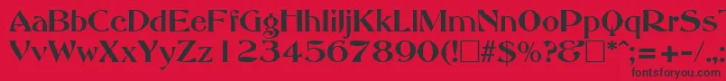 AbottoldstyleRegular-Schriftart – Schwarze Schriften auf rotem Hintergrund