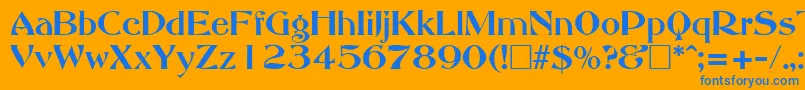 AbottoldstyleRegular Font – Blue Fonts on Orange Background