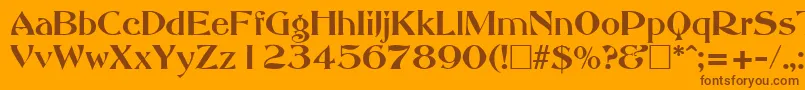 AbottoldstyleRegular Font – Brown Fonts on Orange Background