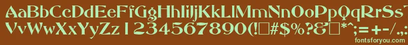 AbottoldstyleRegular Font – Green Fonts on Brown Background