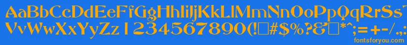 AbottoldstyleRegular Font – Orange Fonts on Blue Background