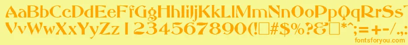 AbottoldstyleRegular Font – Orange Fonts on Yellow Background