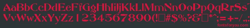 AbottoldstyleRegular Font – Red Fonts on Black Background