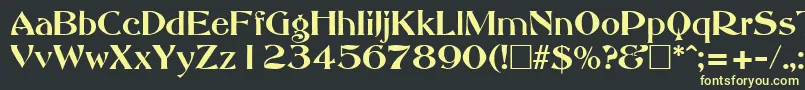 AbottoldstyleRegular Font – Yellow Fonts on Black Background