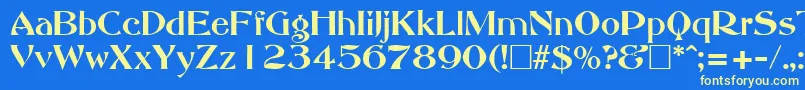 AbottoldstyleRegular Font – Yellow Fonts on Blue Background