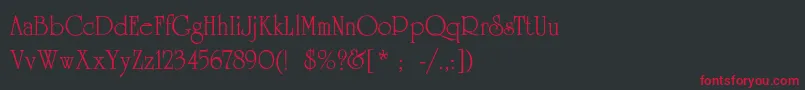 UniversityromanThin Font – Red Fonts on Black Background