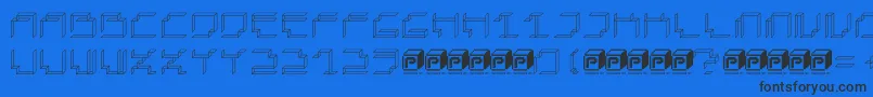 PapercubePaper Font – Black Fonts on Blue Background