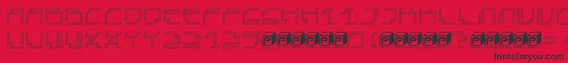 PapercubePaper Font – Black Fonts on Red Background