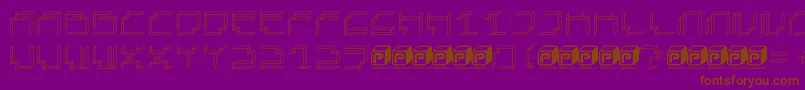 PapercubePaper Font – Brown Fonts on Purple Background